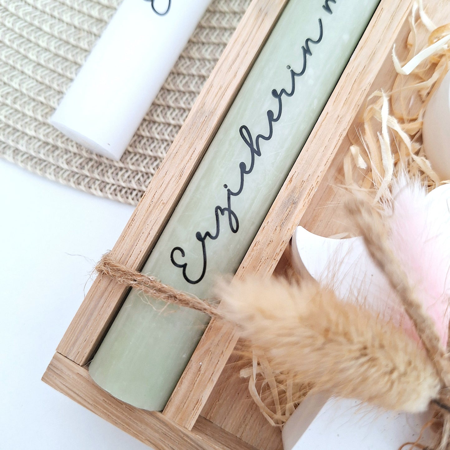 Abschiedsgeschenk Kindergarten KITA Erzieherin mit Herz Geschenkset Dankeschön Kerzenset Engel Schutzengel Kerzenhalter rund