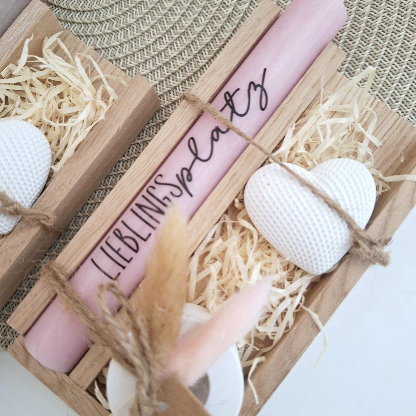 Einzugsgeschenk Einweihungsgeschenk Geschenkset zum Umzug Einzug Dekoherz Kerzenhalter rund Kerzenset zum Hauskauf Richtfest Stabkerze