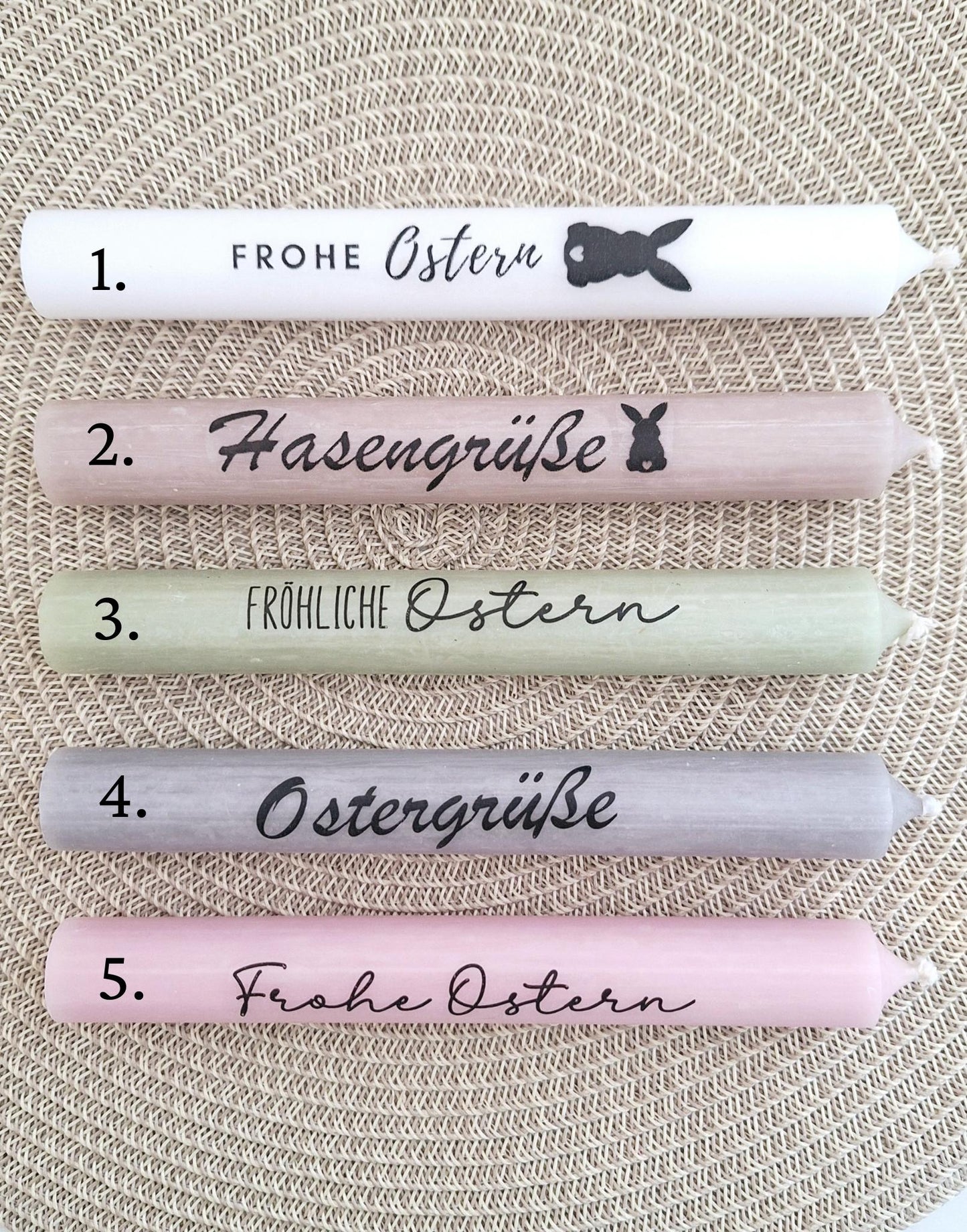 Ostern Geschenkset Ostergeschenk Hase mit Herz klein Kerzenhalter Herz Kerzenset Stabkerze Kerzenbox Holzbox Mitbringsel