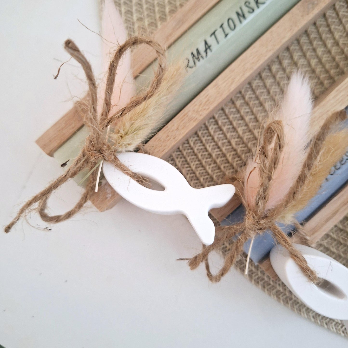 Konfirmation Konfirmationsgeschenk mit Fisch Geschenkset für Jungen und Mädchen Konfirmationskerze
