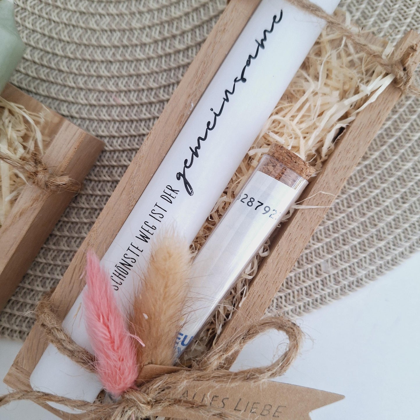 Hochzeit Geldgeschenk Reagenzglas Hochzeitskerze Hochzeitsgeschenk Geschenkset Gutschein Kerzenset Stabkerze Kerzenbox Holzbox Brautpaar