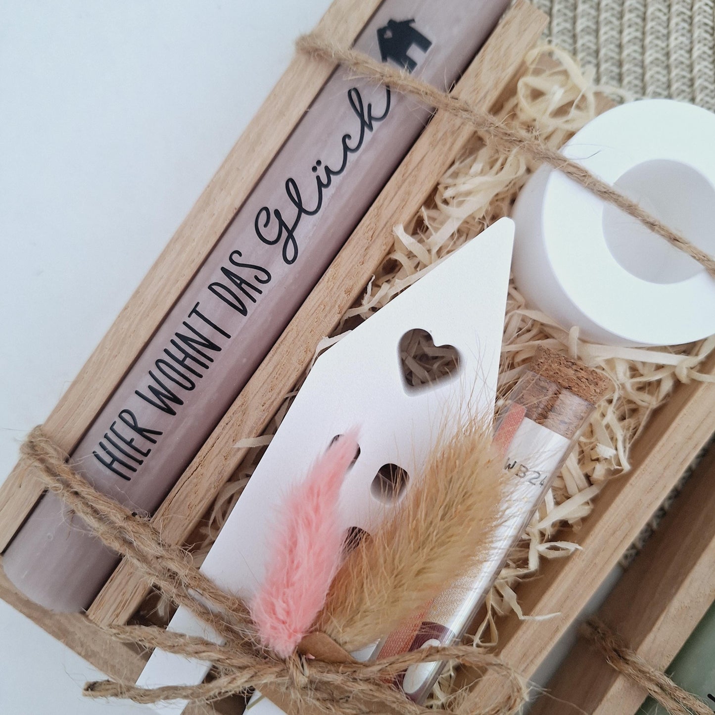 Einzugsgeschenk Geldgeschenk Einweihungsgeschenk Geschenkset zum Umzug Einzug Haus / Lichthaus Kerzenhalter rund zum Hauskauf Richtfest