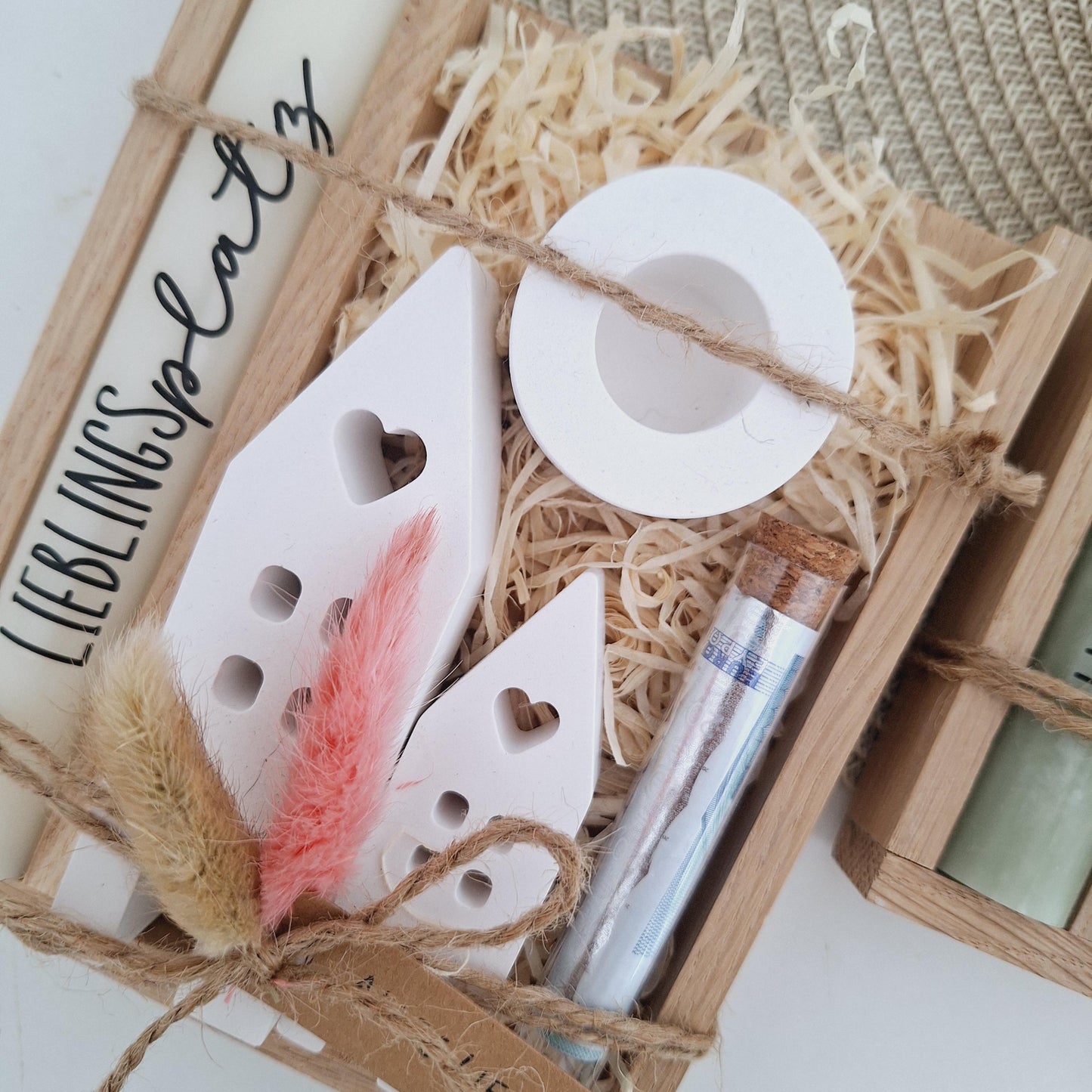 Einzugsgeschenk Geldgeschenk Einweihungsgeschenk Geschenkset zum Umzug Einzug Häuser / Lichthäuser Kerzenhalter rund zum Hauskauf Richtfest