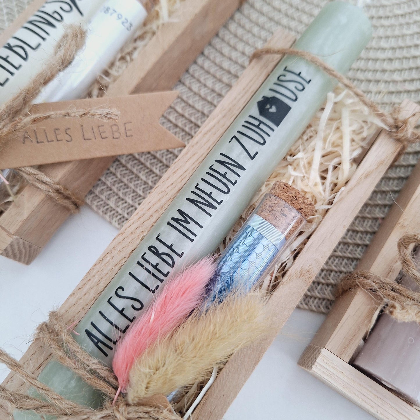 Einzugsgeschenk Geldgeschenk Reagenzglas Einweihungsgeschenk Geschenkset zum Umzug Einzug Hauskauf Richtfest neue Wohnung