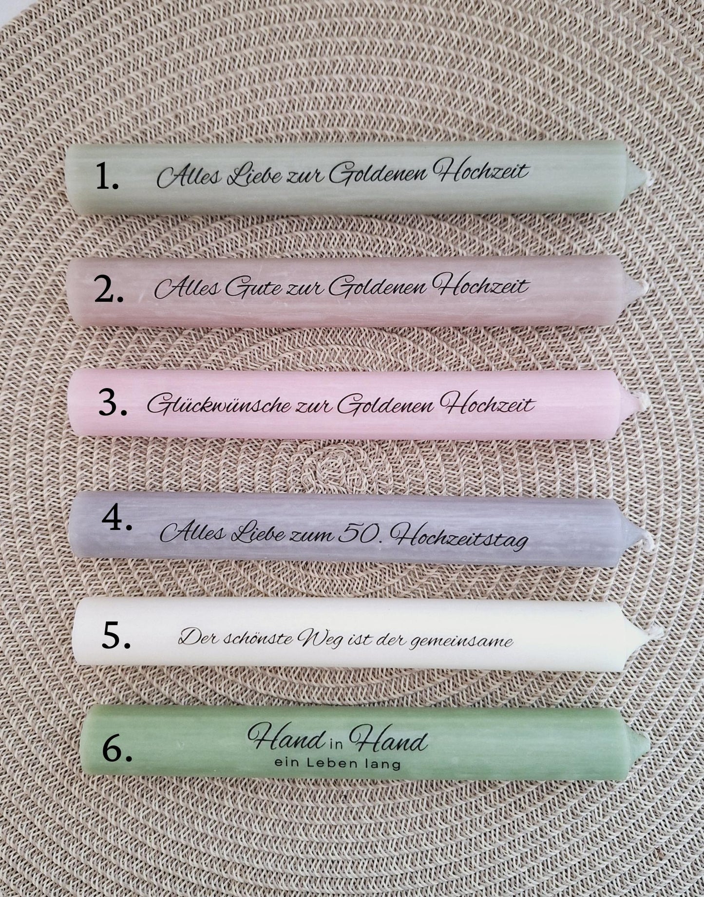 Goldene Hochzeit Geschenk zum 50. Hochzeitstag Haus / Lichthaus Kerzenhalter rund Stabkerze Kerzenbox Holzbox Mitbringsel