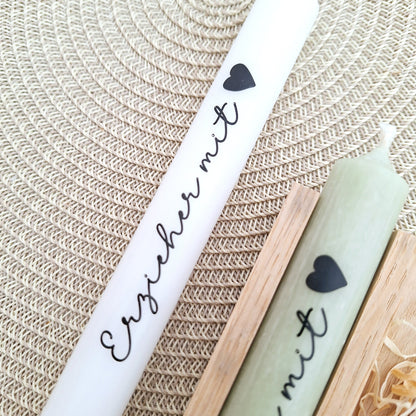 Abschiedsgeschenk Kindergarten KITA Erzieherin mit Herz Geschenkset Dankeschön Kerzenset Engel Schutzengel Kerzenhalter rund