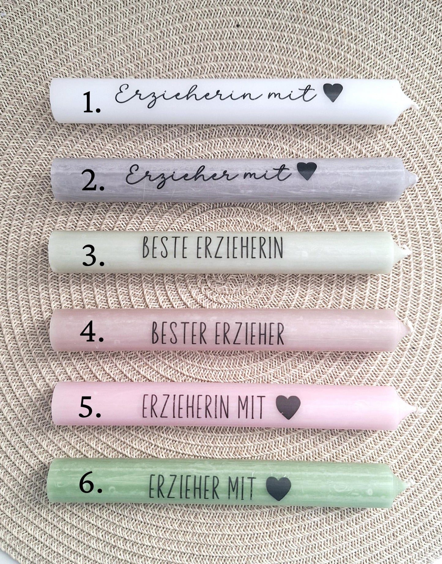 Abschiedsgeschenk Kindergarten KITA Erzieherin mit Herz Geschenkset Dankeschön Haus / Lichthaus Kerzenhalter Herz Kerzenset Stabkerz