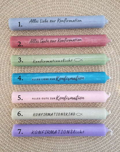 Konfirmation Geldgeschenk Konfirmationsgeschenk mit einem Fisch (Var 2) Kerzenhalter rund Geschenkset für Jungen Mädchen Konfirmationskerze