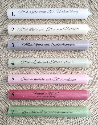 Silberhochzeit Silberhochzeitsgeschenk Dekoherz Kerzenhalter Herz Stabkerze Kerzenbox Holzbox Mitbringsel