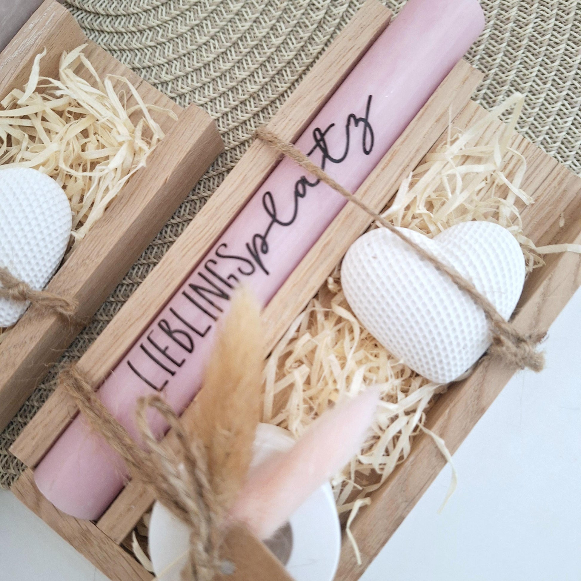 Einzugsgeschenk Einweihungsgeschenk Geschenkset zum Umzug Einzug Dekoherz Kerzenhalter rund Kerzenset zum Hauskauf Richtfest Stabkerze