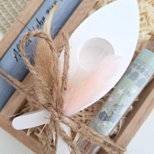 Konfirmation Geldgeschenk Konfirmationsgeschenk mit Kerzenhalter Fisch Geschenkset für Jungen und Mädchen Konfirmationskerze Kerzenset
