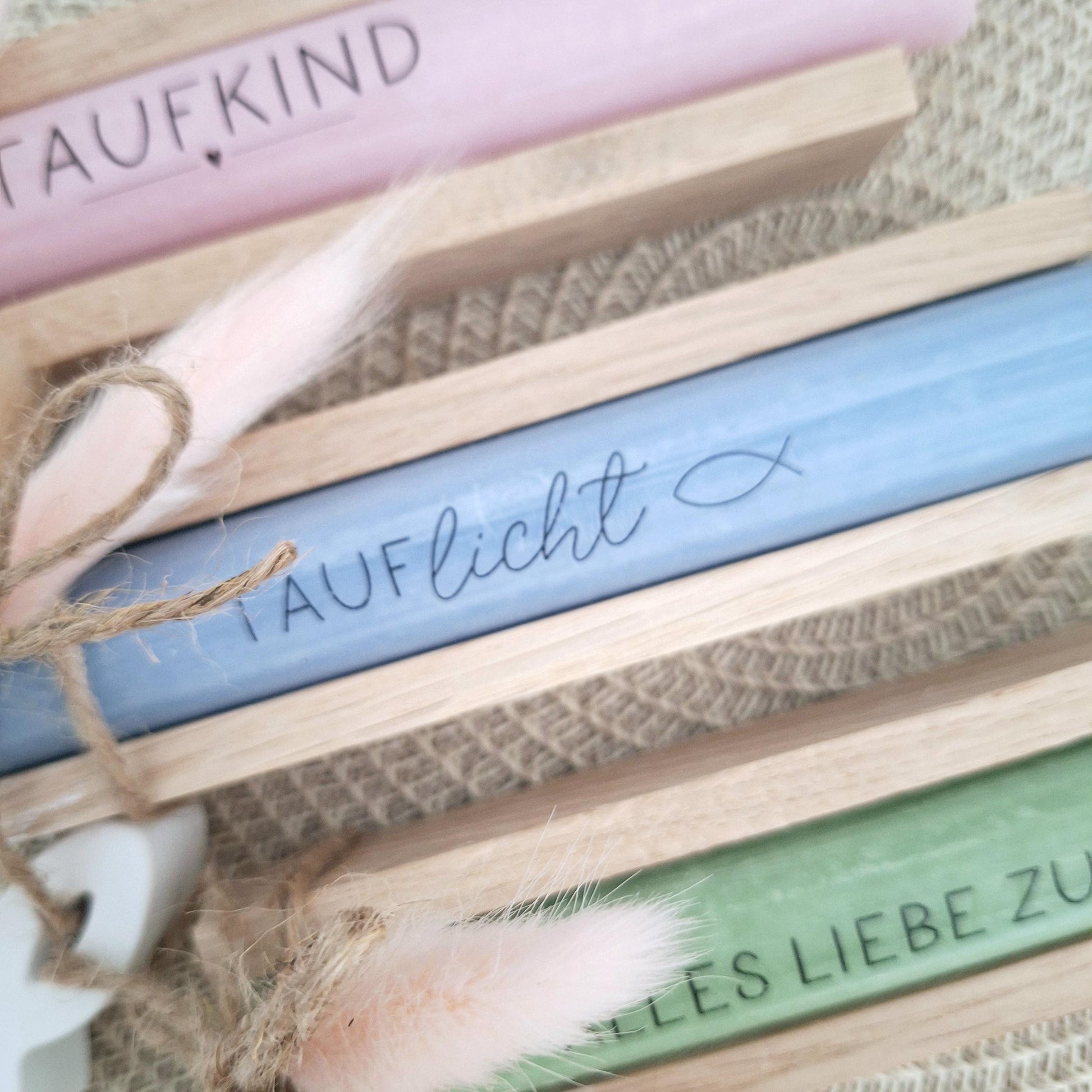 Taufe Taufgeschenk mit symbolischen Fisch Geschenkset für Mädchen und Jungen zur heiligen Taufe