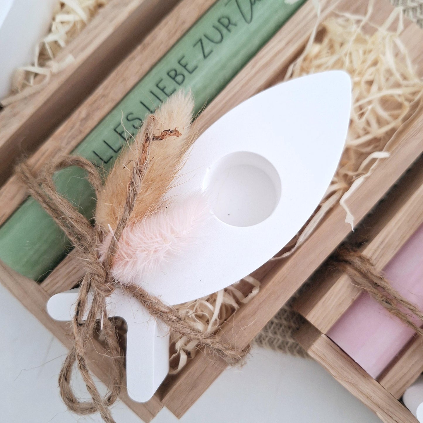 Taufe Taufgeschenk  mit Kerzenhalter Fisch Geschenkset für Mädchen und Jungen zur heiligen Taufe
