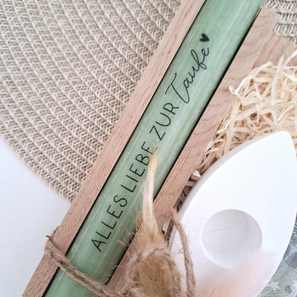 Taufe Geldgeschenk Taufgeschenk Kerzenhalter Fisch und Reagenzglas Geschenkset für Mädchen und Jungen zur heiligen Taufe