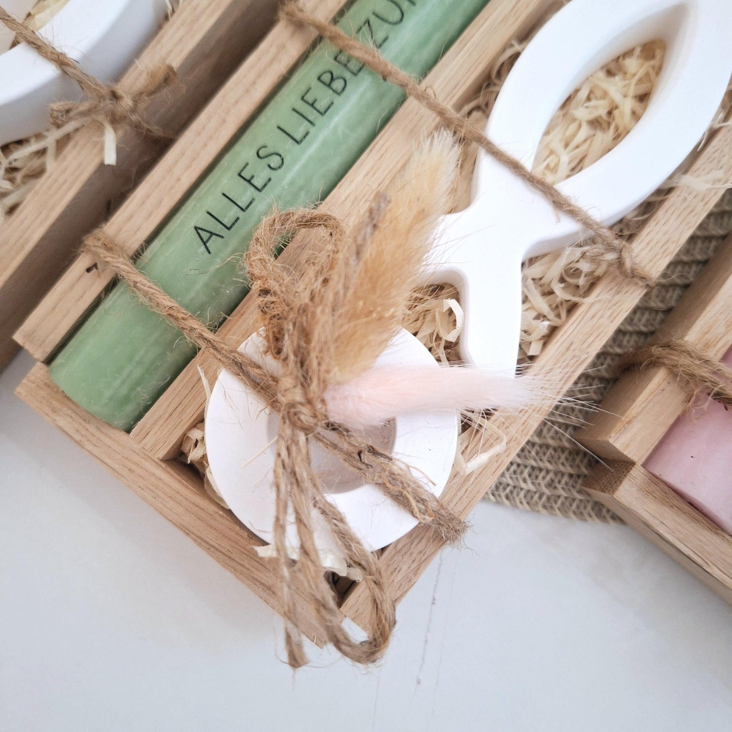 Taufe Taufgeschenk Fisch Variante 1 und Kerzenhalter rund Geschenkset für Mädchen und Jungen zur heiligen Taufe