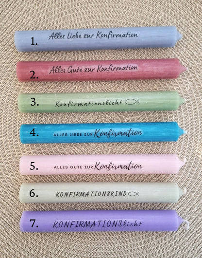 Konfirmation Geldgeschenk Konfirmationsgeschenk Geschenkset zwei Fische und Kerzenhalter rund Reagenzglas Jungen Mädchen Konfirmationskerze
