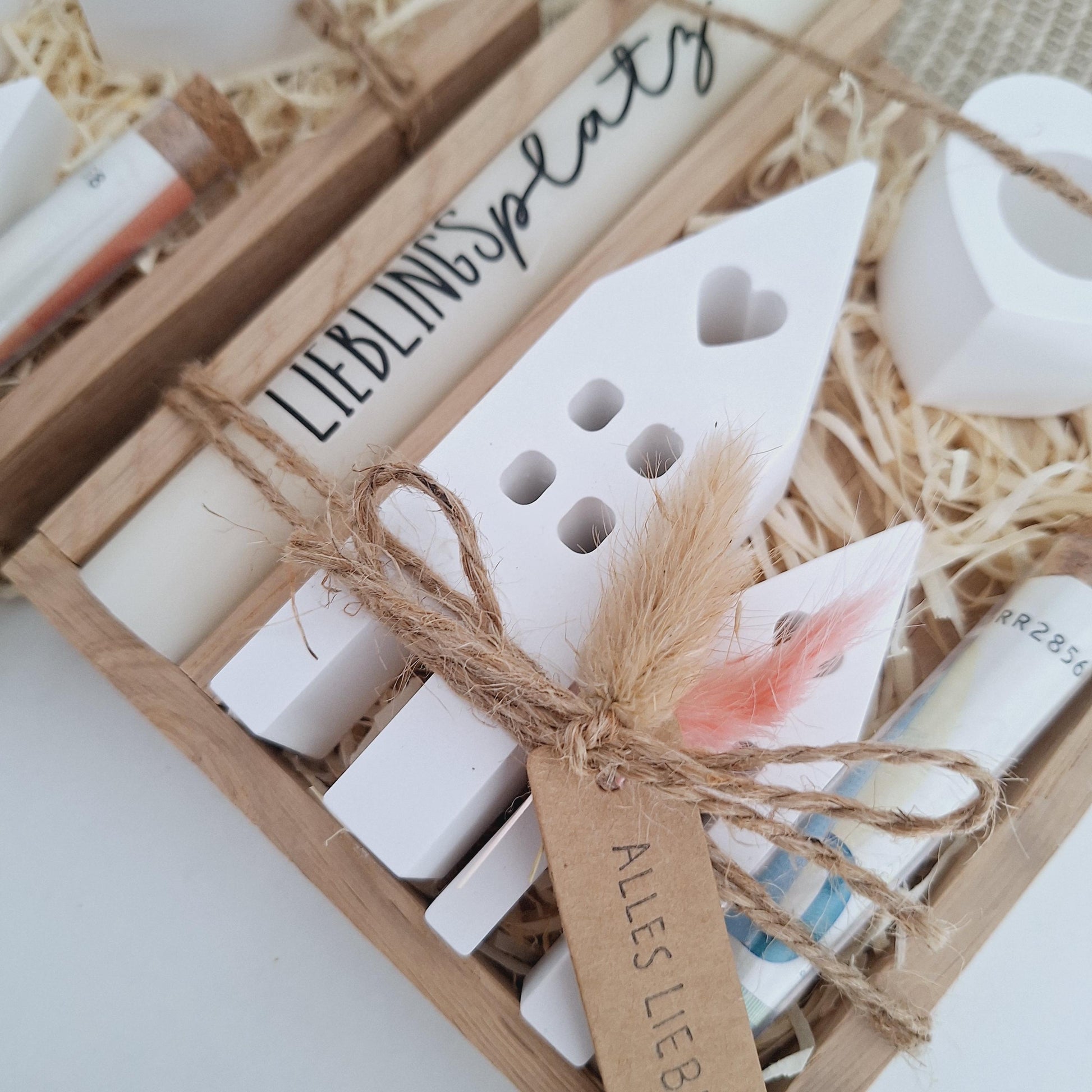 Einzugsgeschenk Geldgeschenk Einweihungsgeschenk Geschenkset zum Umzug Einzug Häuser / Lichthäuser Kerzenhalter Herz zum Hauskauf Richtfest