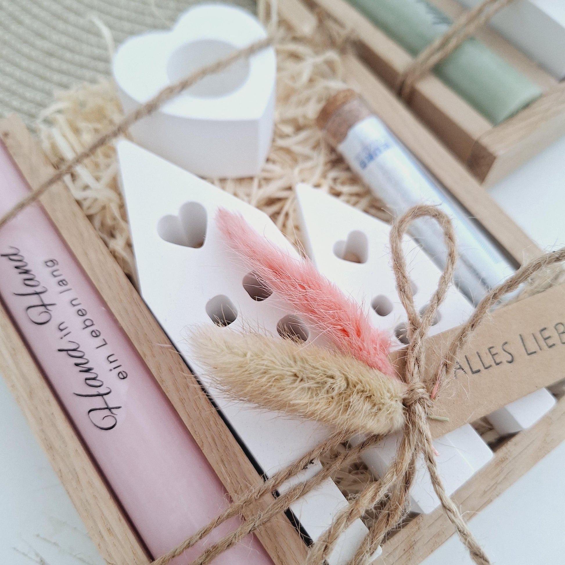 Silberhochzeit Geldgeschenk Silberhochzeitsgeschenk Häuser / Lichthäuser Kerzenhalter Herz Geschenkset Gutschein Kerzenset Stabkerze Kerzenbox