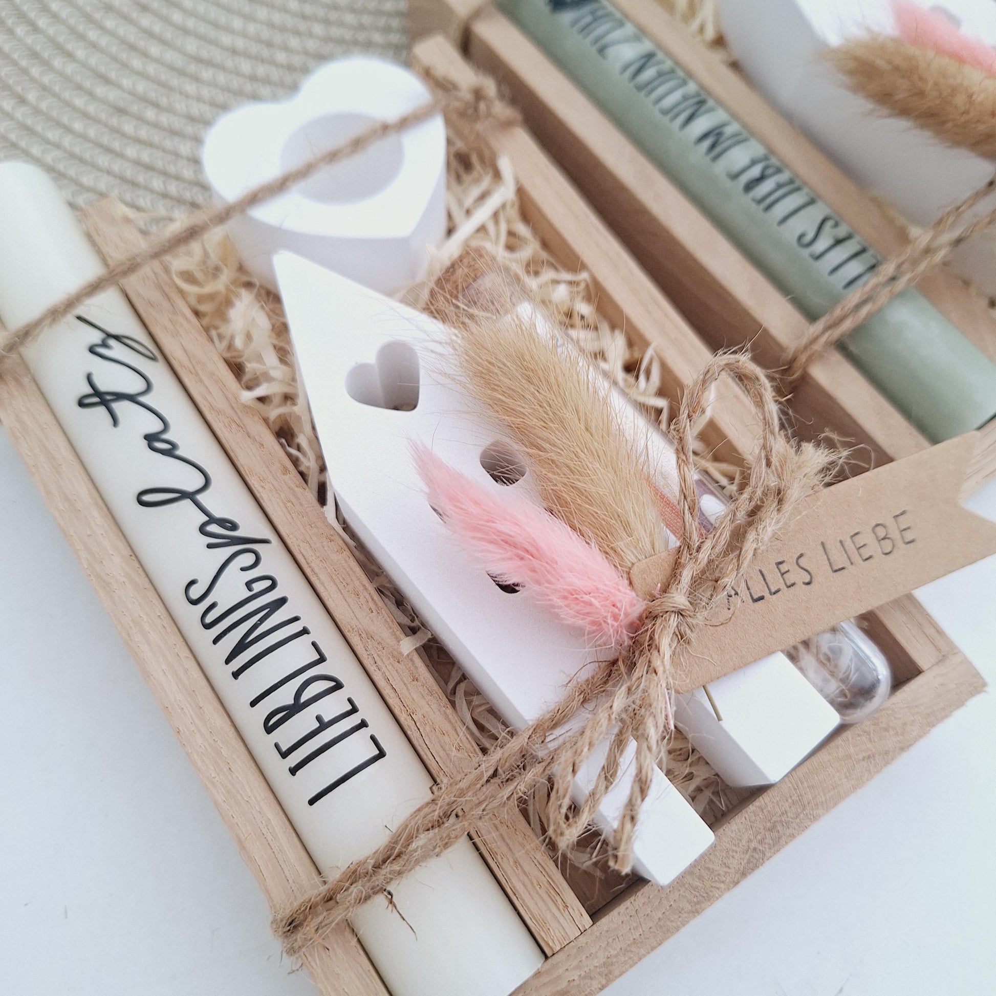 Einzugsgeschenk Geldgeschenk Einweihungsgeschenk Geschenkset zum Umzug Einzug Haus / Lichthaus Kerzenhalter Herz Hauskauf Richtfest Wohnung