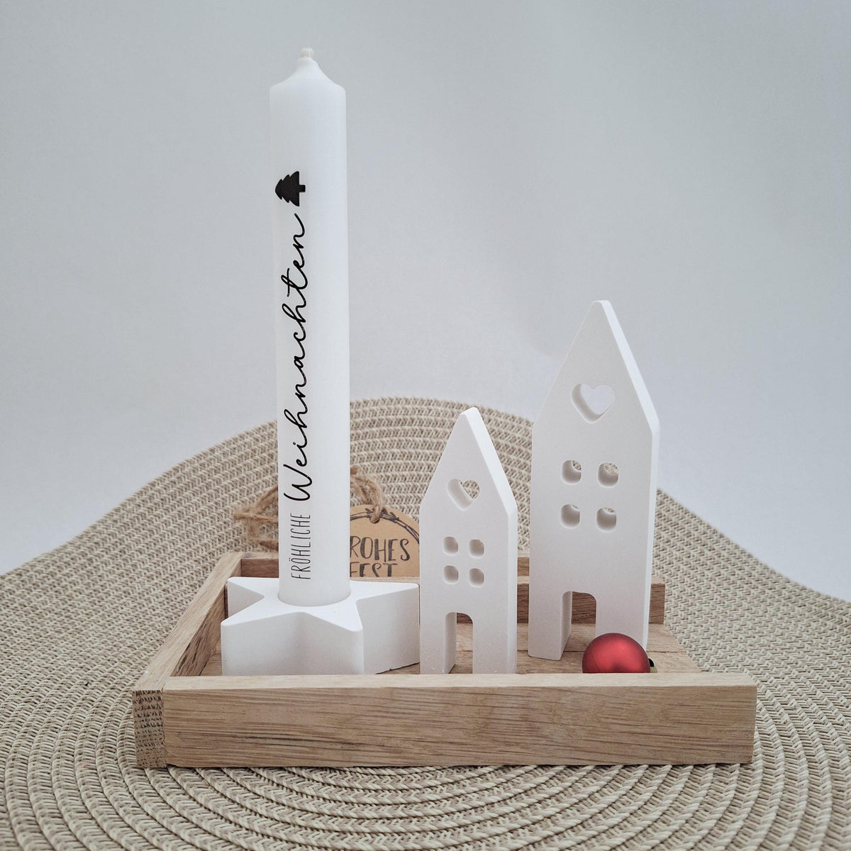 Weihnachten Geschenkset Weihnachtsgeschenk Häuser / Lichthäuser Kerzenhalter Stern Wichtelgeschenk Kerzenset Wichteln Nikolaus Advent