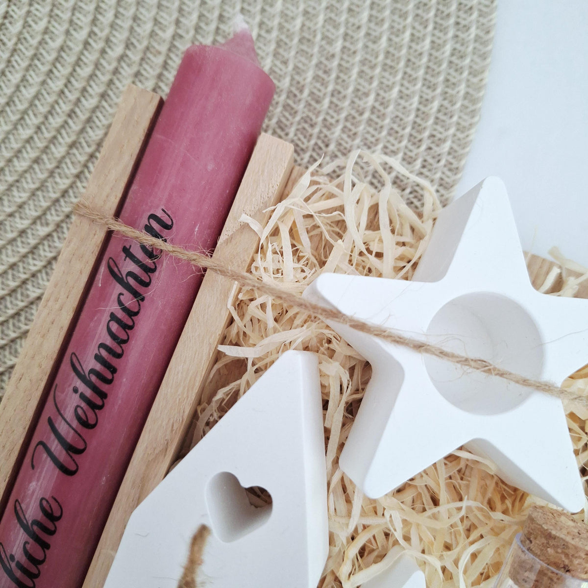 Weihnachten Geldgeschenk Geschenkset Weihnachtsgeschenk Häuser / Lichthäuser Kerzenhalter Stern Wichtelgeschenk Kerzenset Nikolaus Advent