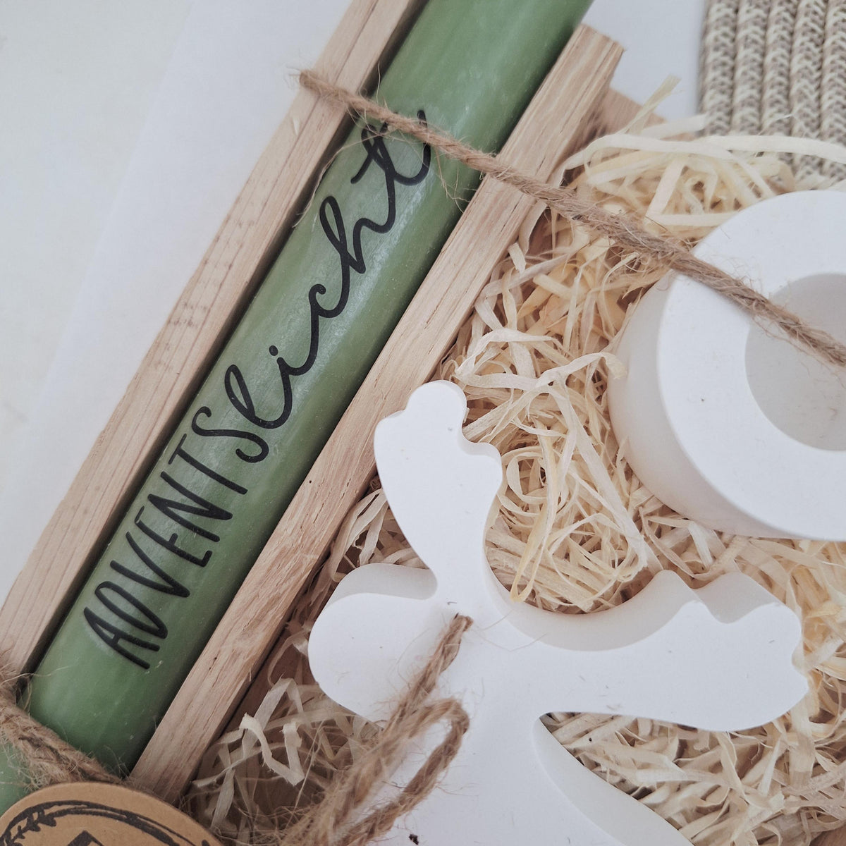 Weihnachten Geschenkset Weihnachtsgeschenk Elch Rentier Kerzenhalter rund Wichtelgeschenk Kerzenset Wichteln Nikolaus Advent