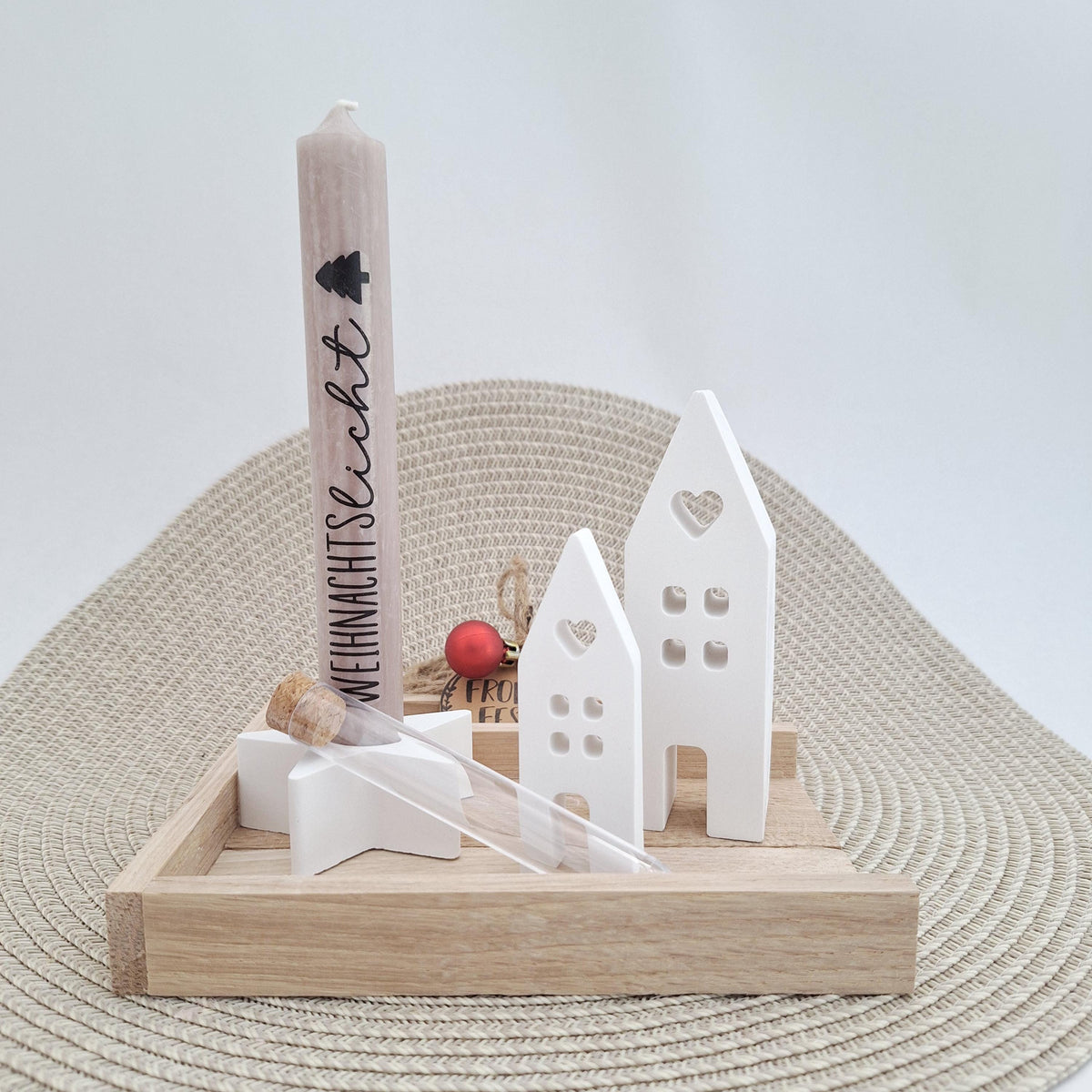Weihnachten Geldgeschenk Geschenkset Weihnachtsgeschenk Häuser / Lichthäuser Kerzenhalter Stern Wichtelgeschenk Kerzenset Nikolaus Advent