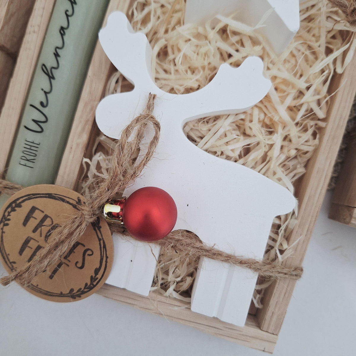 Weihnachten Geschenkset Weihnachtsgeschenk Elch Rentier Kerzenhalter Stern Wichtelgeschenk Kerzenset Wichteln Nikolaus Advent
