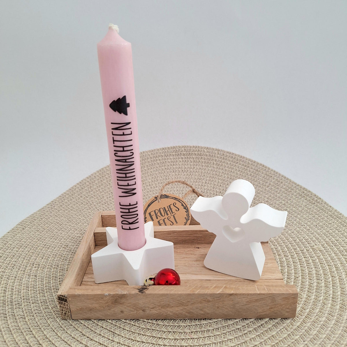 Weihnachten Geschenkset Weihnachtsgeschenk Engel Kerzenhalter Stern Wichtelgeschenk Kerzenset Wichteln Nikolaus Advent