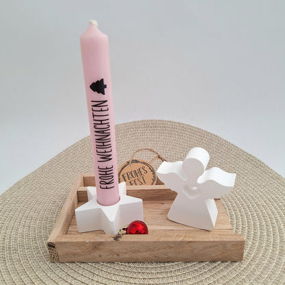 Weihnachten Geschenkset Weihnachtsgeschenk Engel Kerzenhalter Stern Wichtelgeschenk Kerzenset Wichteln Nikolaus Advent